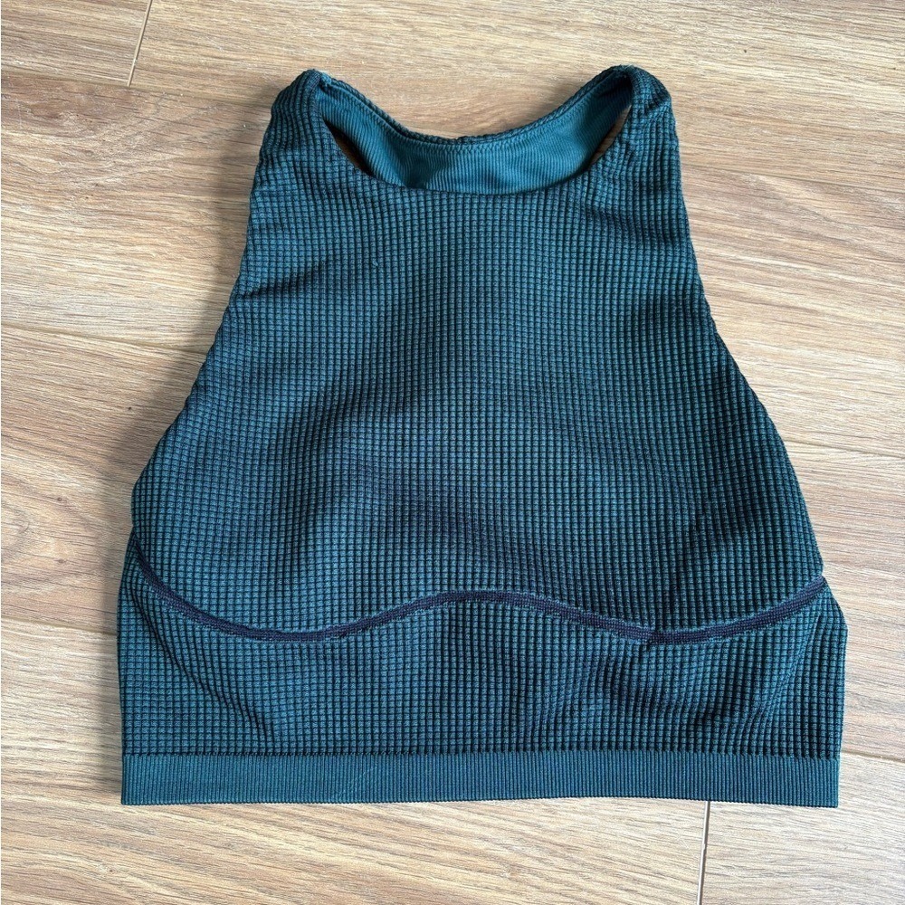 Offline‎ by Aerie Crop Halter Ribbed Sports Bra Athleisure Running Pickleball - Picture 2 of 6
